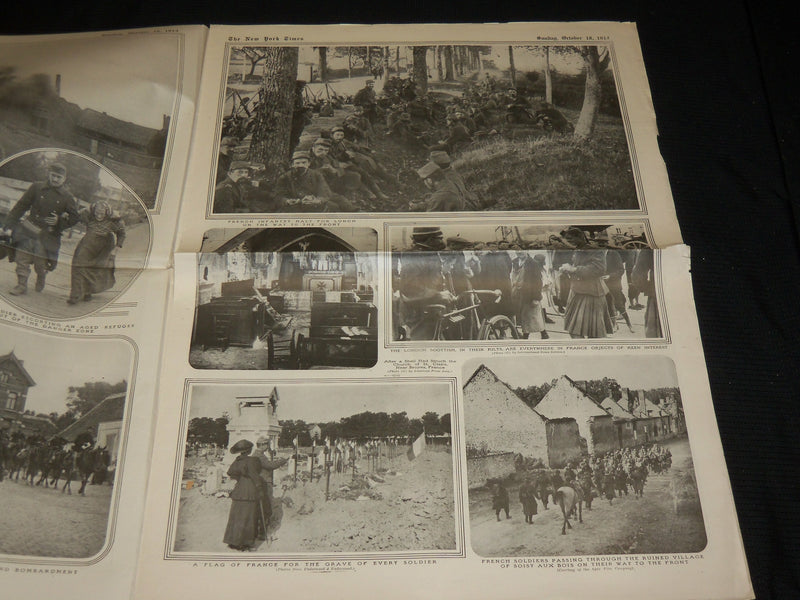 1914 OCTOBER 18 NEW YORK TIMES PICTURE SECTION - RHEIMS CATHEDRAL - NP 5607