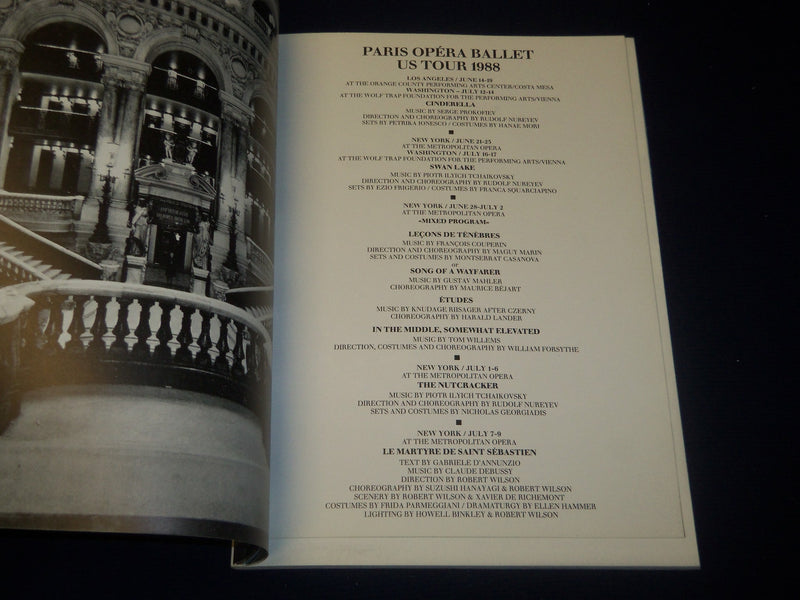 1988 THE PARIS OPERA BALLET U. S. TOUR PROGRAM - GREAT PHOTOS - J 5070