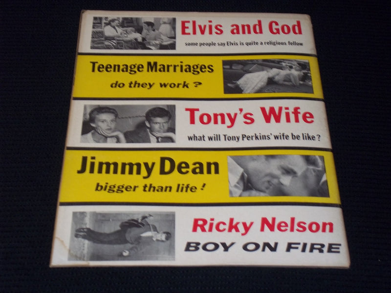 1958 MARCH MOVIE TEEN ILLUSTRATED MAGAZINE - RICKY NELSON FRONT COVER - E 13714