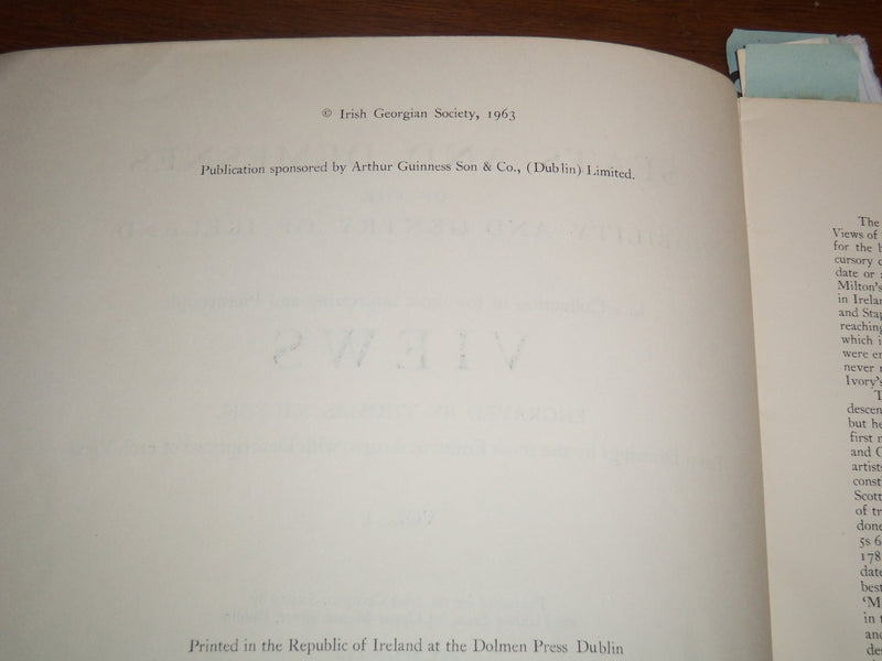1963 MILTON'S VIEWS OF SEATS AND DEMESNES SOFTCOVER BOOK - IRELAND - K 1257