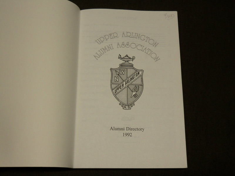 1992 UPPER ARLINGTON ALUMNI ASSOCIATION DIRECTORY - OHIO - KD 6236