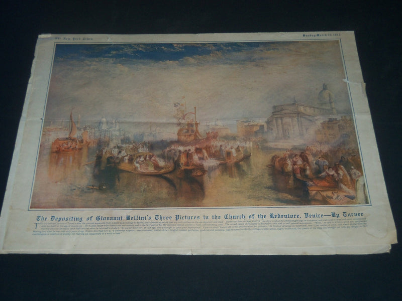 1913 MARCH 23 NEW YORK TIMES EASTER NUMBER - J. PIERPONT MORGAN ART - NP 3977