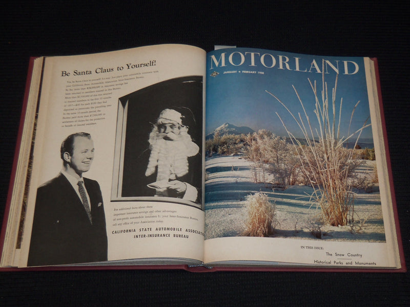 1957-1958 THE MOTOR LAND MAGAZINE BOUND VOLUME - 12 ISSUES - KD 705D