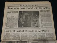 1991 JAN 17 WASHINGTON POST NEWSPAPER - U. S. LAUNCHES MASSIVE AIR WAR- NP 4916