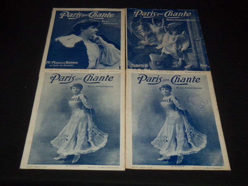1903 PARIS QUI CHANTE REVUE ILLUSTREE MAGAZINE LOT OF 28 ISSUES - O 3442D