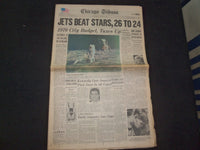 1969 AUG 2 CHICAGO TRIBUNE NEWSPAPER - JETS BEAT STARS, 26 TO 24 - NP 8054