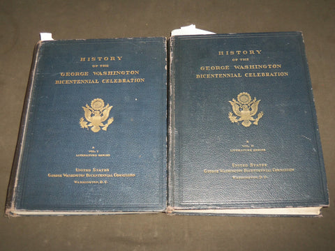 1932 HISTORY OF GEORGE WASHINGTON BICENTENNIAL CELEBRATION LOT OF 2 - KD 4544A