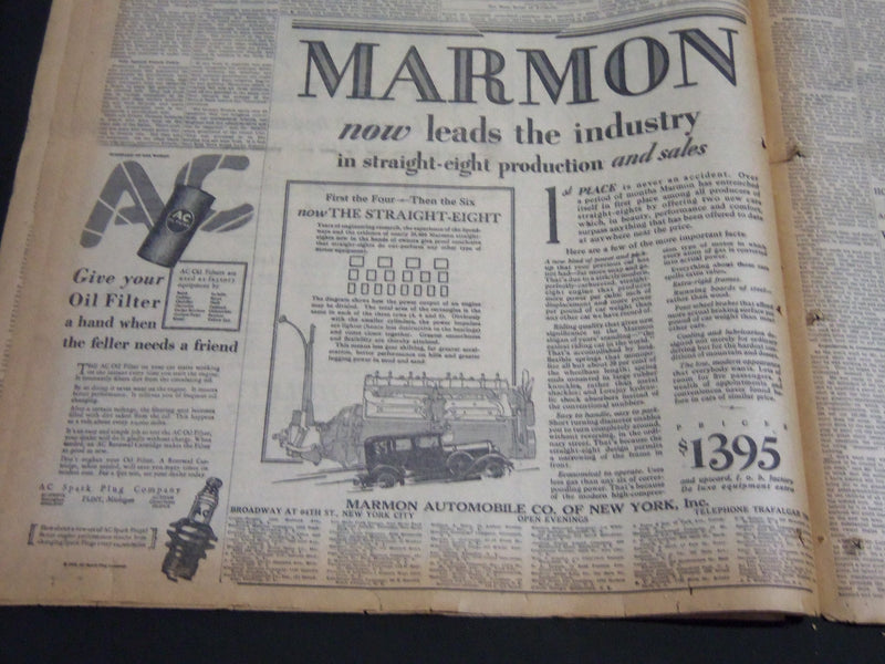 1928 MAY 20 NY TIMES SPECIAL FEATURES LINDBERGH LEADING AVIATION SWEEPS- NT 7078