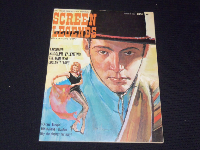 1965 OCTOBER SCREEN LEGENDS MAGAZINE - RUDOLPH VALENTINO COVER - E 13463