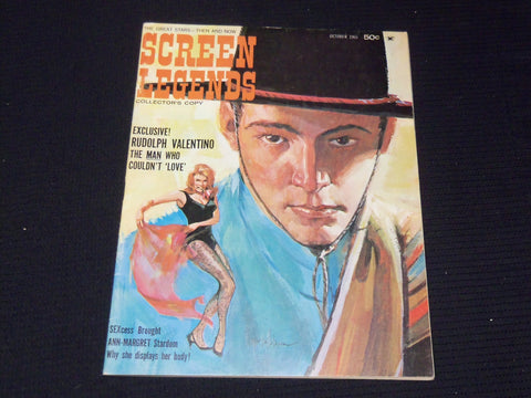 1965 OCTOBER SCREEN LEGENDS MAGAZINE - RUDOLPH VALENTINO COVER - E 13463