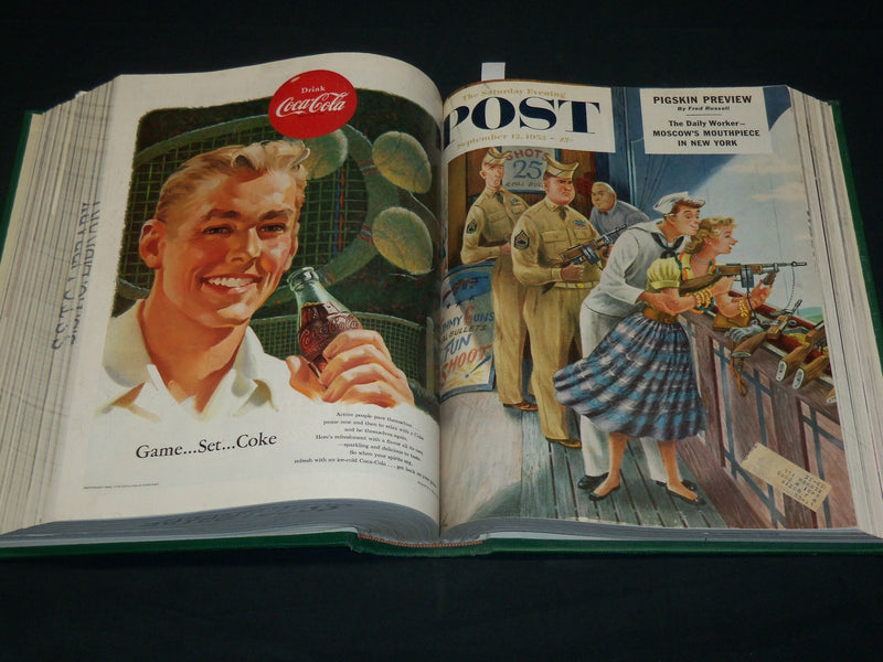 1953 JULY-SEPTEMBER SATURDAY EVENING POST MAGAZINE VOLUME - GREAT ADS - R 571