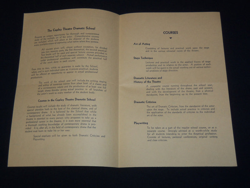 1931 COPLEY THEATRE DRAMATIC SCHOOL PROGRAM - DOUGLAS MCLEAN - BEAL - K 2041