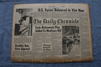 1965 JULY 7 THE DAILY CHRONICLE NEWSPAPER - U.S. FORCES BOLSTERED IN VN- NP 8537