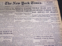 1950 FEBRUARY 9 NEW YORK TIMES - LEWIS & OWNERS TO RENEW TALKS - NT 4727