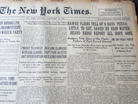 1925 SEPTMEBER 12 NEW YORK TIMES - HAWAII FLIERS TELL OF 9 DAYS PERILS - NT 7210