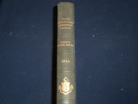 1894 STATE AGRICULTURAL EXPERIMENT STATION REPORT - AMHERST, MASS - KD 5589