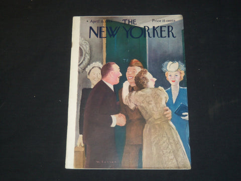1944 APRIL 15 THE NEW YORKER MAGAZINE - ILLUSTRATED COVER - NY 90