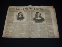 1854 DECEMBER UNITED STATES JOURNAL NEWSPAPER - JOSIAH WINSLOW - NP 3878L