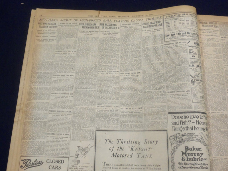 1917 DECEMBER 20 NEW YORK TIMES - NAVY HAS MET EVERY DEMAND IN WAR - NT 8272