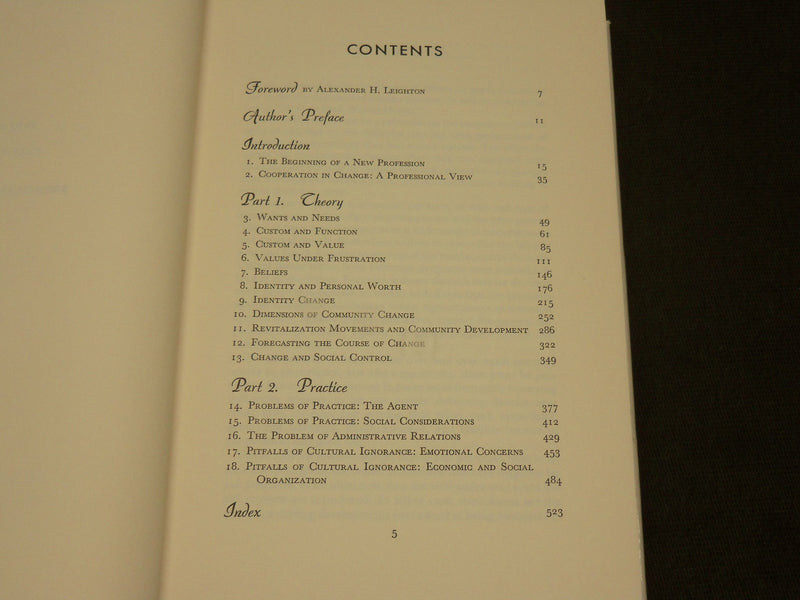 1963 COOPERATION IN CHANGE HARDCOVER BOOK BY WARD GOODENOUGH - KD 6278