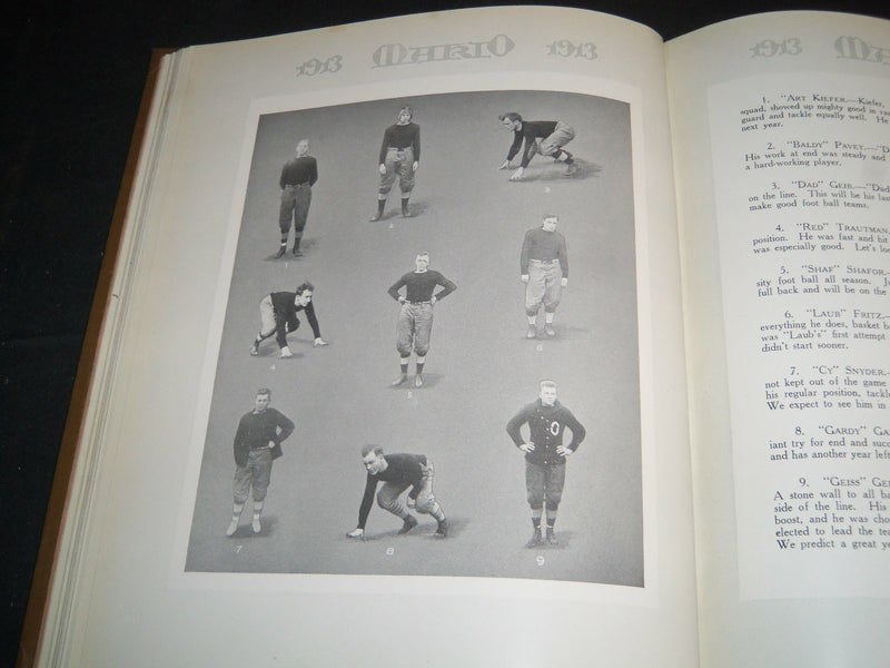1913 MAKIO THE OHIO STATE UNIVERSITY YEARBOOK - BUCKEYES FOOTBALL - YB 1749