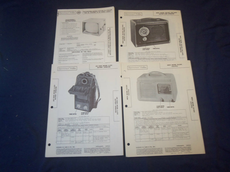 1947-1958 PHOTOFACT FOLDERS TELEVISION-RADIO - LOT OF 44 - O 3272