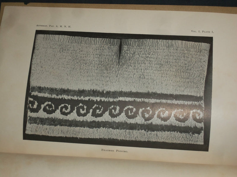 1907 AMER. MUSEUM OF NATURAL HISTORY ANTHROPOLIGICAL PAPERS-VOL 1, PART 1-J 4398