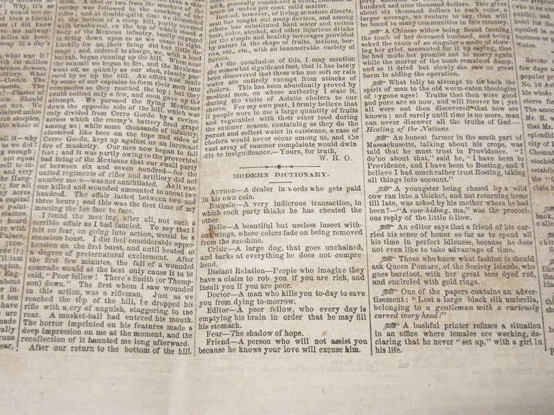 1855 OCTOBER UNITED STATES JOURNAL NEWSPAPER VOLUME 6 NO. 12 - NP 3878P