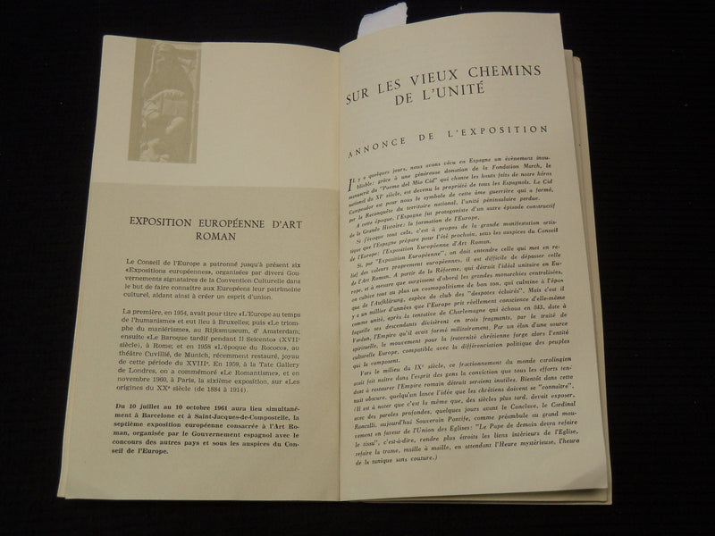 1961 EXPOSITION ARTE ROMANTICO ESPANA BOOKLET - K 2621