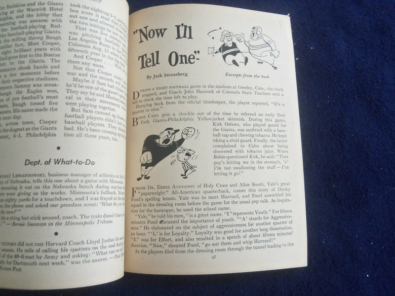 1951 FOOTBALL DIGEST - FRED BENNERS & SONNY GANDEE COVER - SP 7492K