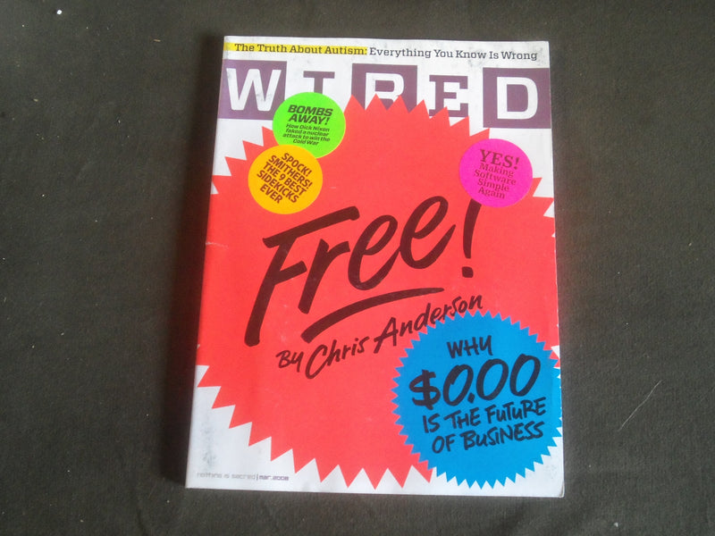 2008 MARCH WIRED MAGAZINE - FREE BY CHRIS ANDERSON COVER - B 5340P