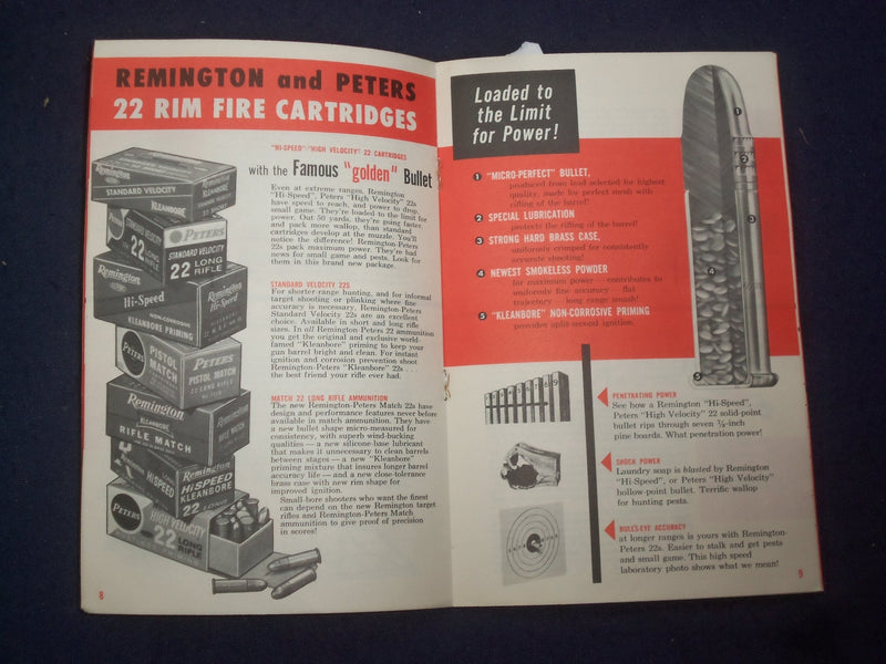 1950'S HOW TO BE A CRACK SHOT! SOFTCOVER BOOK - REMINGTON PETERS -DUPONT- J 9762
