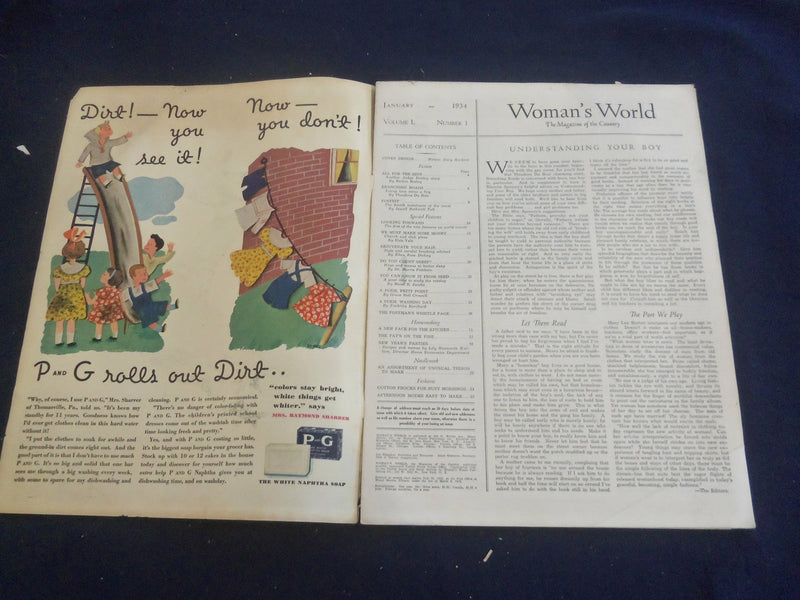 1934 JAN WOMAN'S WORLD MAGAZINE - NICE ILLUSTRATIONS, STORIES & ADS - ST 1240Q