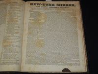 1827-1828 NEW YORK MIRROR AND LADIES GAZETTE BOUND VOLUME - R 89D