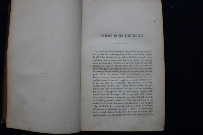 1856 LECTURES OF MATERIA MEDICA AND THERAPEUTICS HARDCOVER BOOK BY - KD 9436