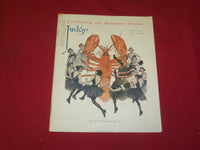 1921 MARCH 5 JUDGE MAGAZINE- RING AROUND A ROSY -ILLUSTRATIONS & STORIES- B 6097