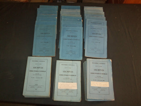 1864-1869 ARCHIVES DES SCIENCES PHYSIQUES ET NATURELLES - LOT OF 59 - WR 1045B