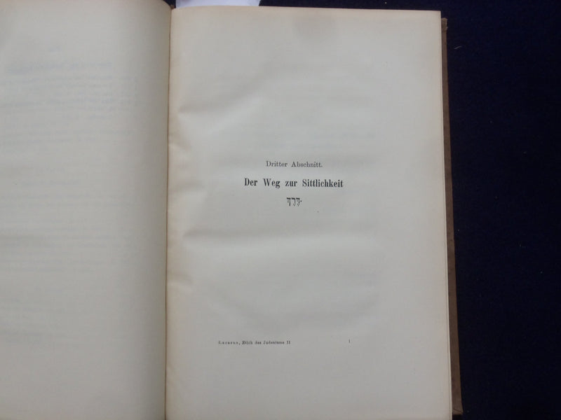 1911 DIE ETHIK DES JUDENTUMS HARDCOVER BOOK VON PROF. LAZARUS - GERMAN - KD 8993