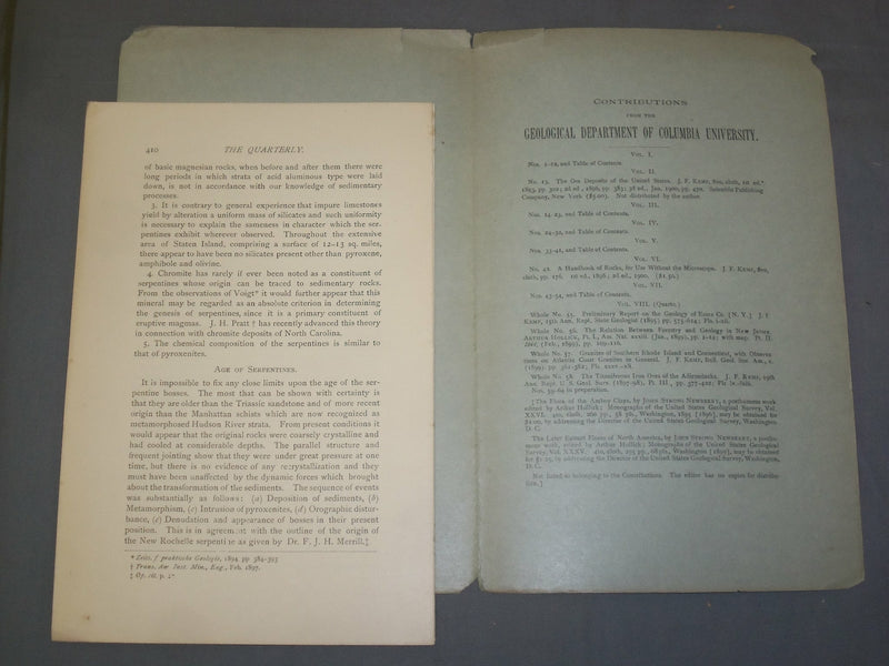 1901 THE SERPENTINES OF MANHATTAN ISLAND AND VACINITY BY D. H. NEWLAND - J 4956