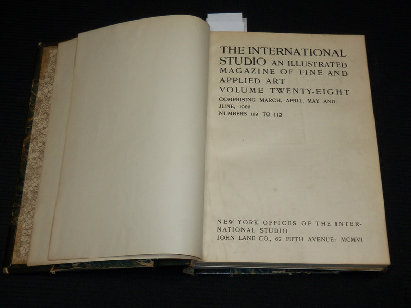 1906 MARCH-JUNE THE INTERNATIONAL STUDIO MAGAZINE BOUND VOLUME - KD 7501