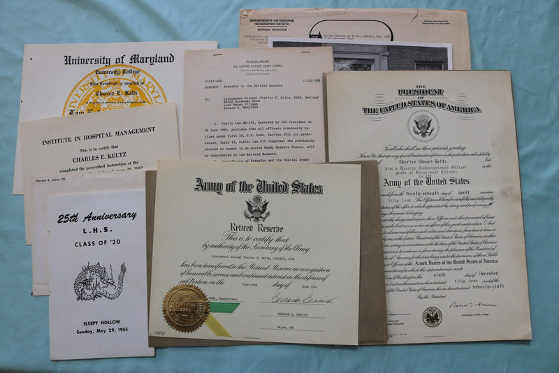 LT. COLONEL EDWARD KELTZ EPHEMERA LOT - K 3443