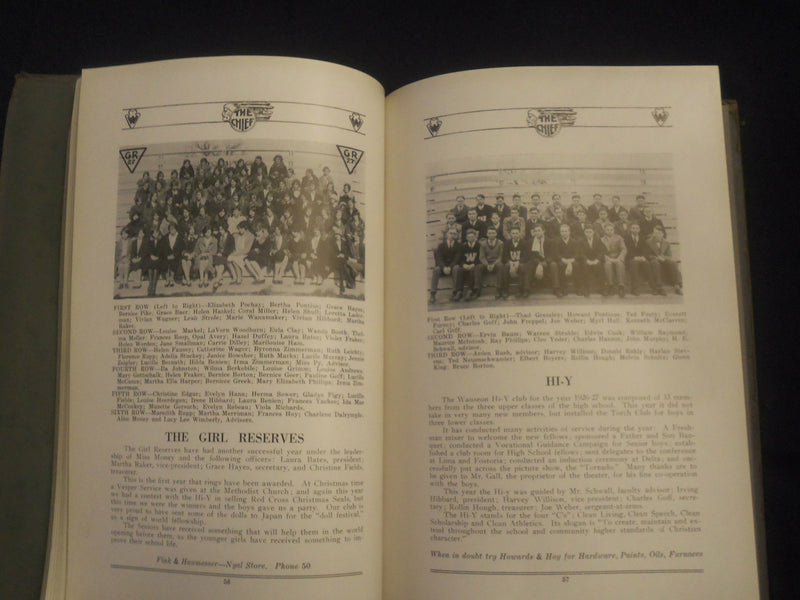 1927 WAUSEON HIGH SCHOOL YEARBOOK - WAUSEON, OHIO - YB 2767