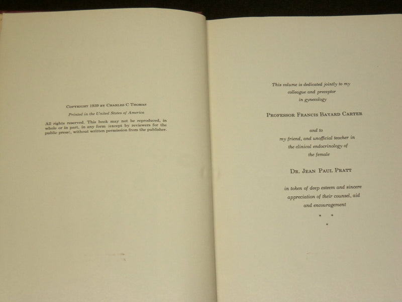 1939 ENDOCRINE GYNECOLOGY BOOK BY E. C. HAMBLEN, M. D. - KD 6134