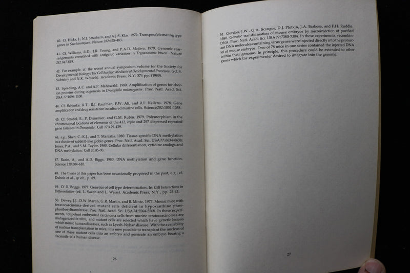 1981 THE PRECOCIOUS GERM CELL LECTURE SOFTCOVER BOOK BY ANTHONY MAHOWALD- K 3541