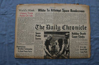1965 MAY 29 THE DAILY CHRONICLE NEWSPAPER-EDWARD WHITE SPACE RENDEZVOUS- NP 8511