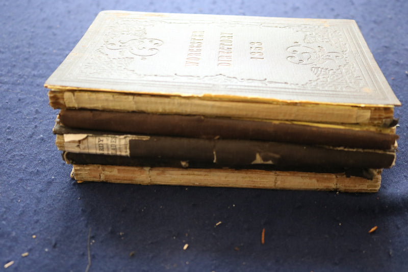 1842-1849 WORCESTER BUSINESS DIRECTORY AND ADVERTISER - LOT OF 6 - KD 9550