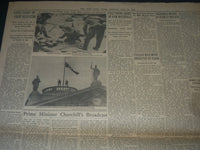 1940 MAY 20 NEW YORK TIMES - FIERCE BATTLE OF TANKS RAGES ST. QUENTIN - NP 3611