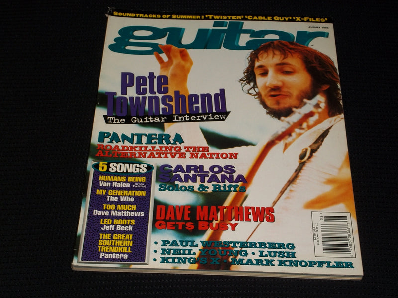 1996 AUGUST GUITAR MAGAZINE - PETE TOWNSHEND FRONT COVER - E 7152