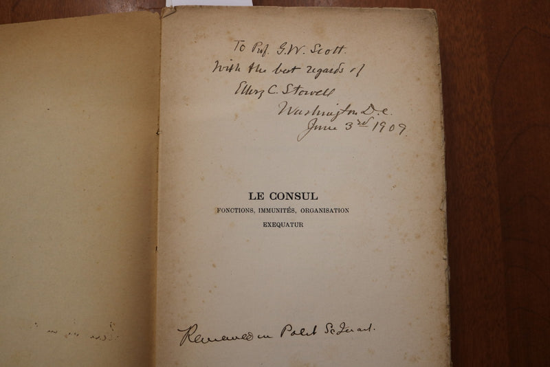 1909 LE CONSUL ESSAI D'EXPOSE SYSTEMATIQUE - INSCRIRED - SOFTCOVER BOOK - K 3191