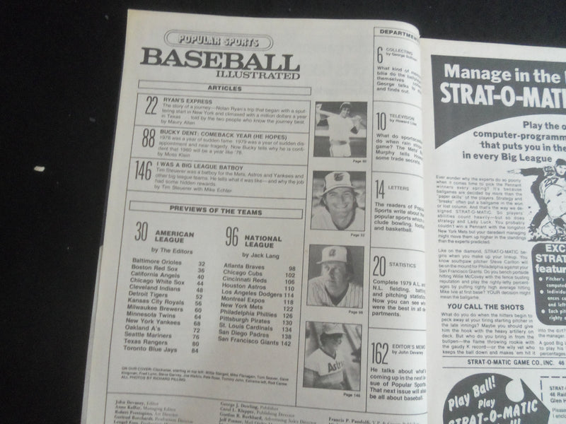 1980 MAY BASEBALL LILLUSTRATED MAGAZINE - STARGELL - SEAVER - DENT - B 5536T